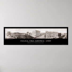 Póster Tulsa, APROVAÇÃO - fotografia panorâmico - 1909