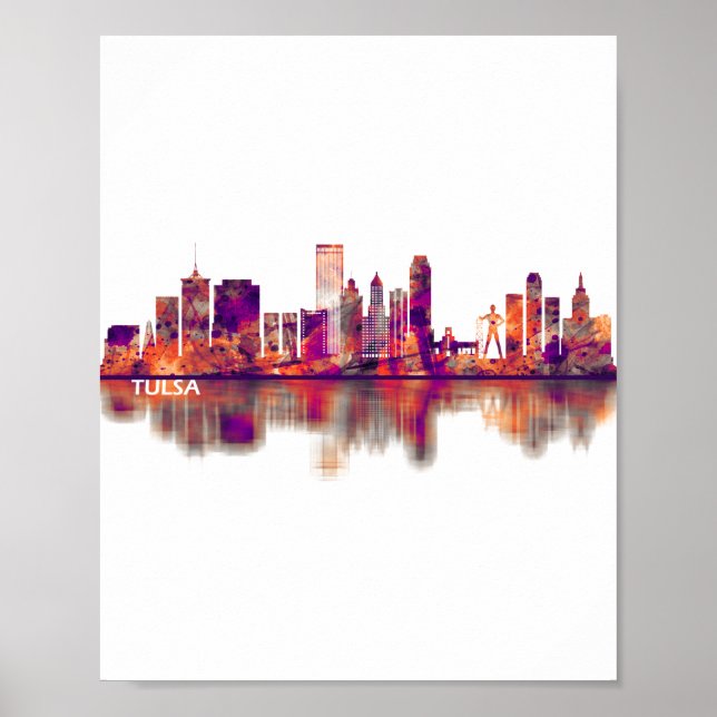 Poster Tulsa Oklahoma Skyline (Frente)