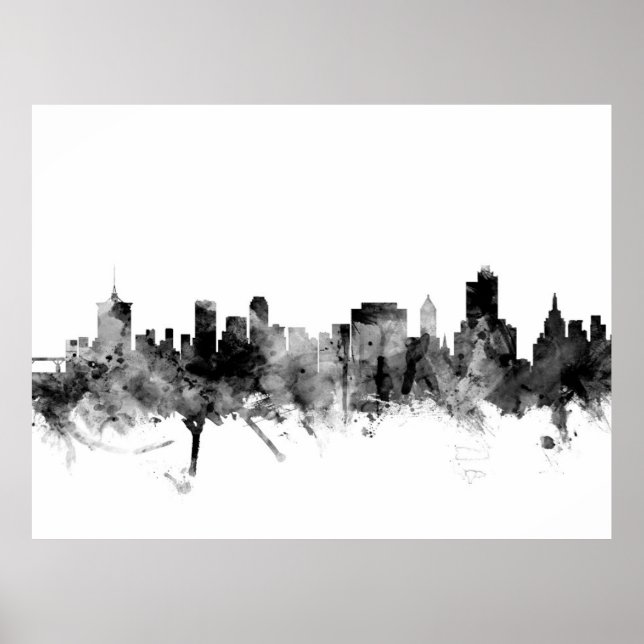 Poster Tulsa Oklahoma Skyline (Frente)
