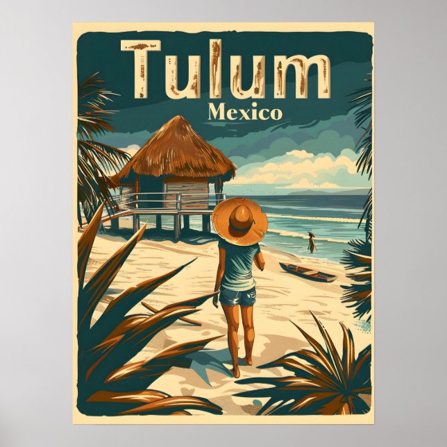 Poster Tulum Beach Mexico (Frente)