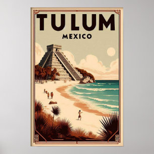 Poster Tulum Mexico Viagens vintage