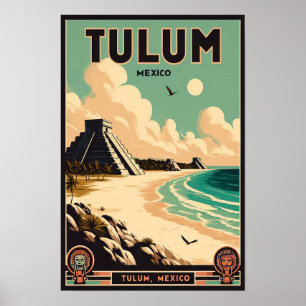 Poster Tulum Mexico Viagens vintage