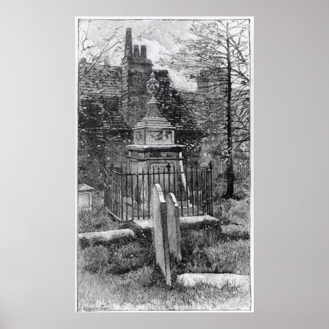 Poster Tumba de Hogarth no Chiswick Churchyard (Frente)