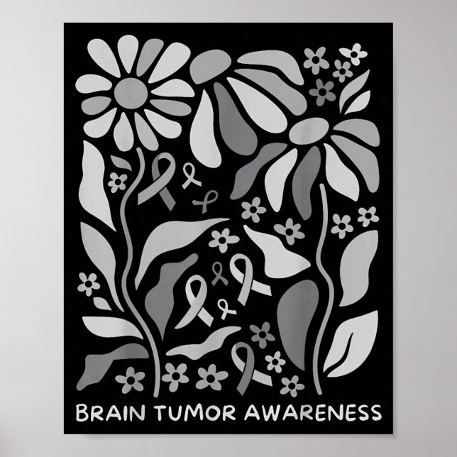 Poster Tumor cerebral conscientização use cinza em maio f (Frente)