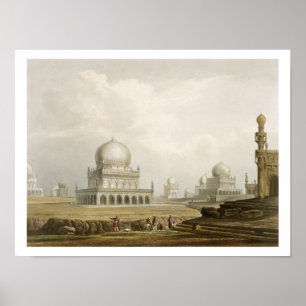Poster Túmulos dos reis de Golconda em 1813, de Volum