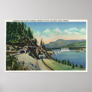 Poster Túneis rodoviários e ferroviários perto de Bonnevi