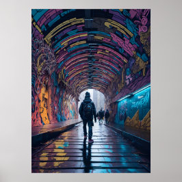 Poster Túnel De grafite De Arte