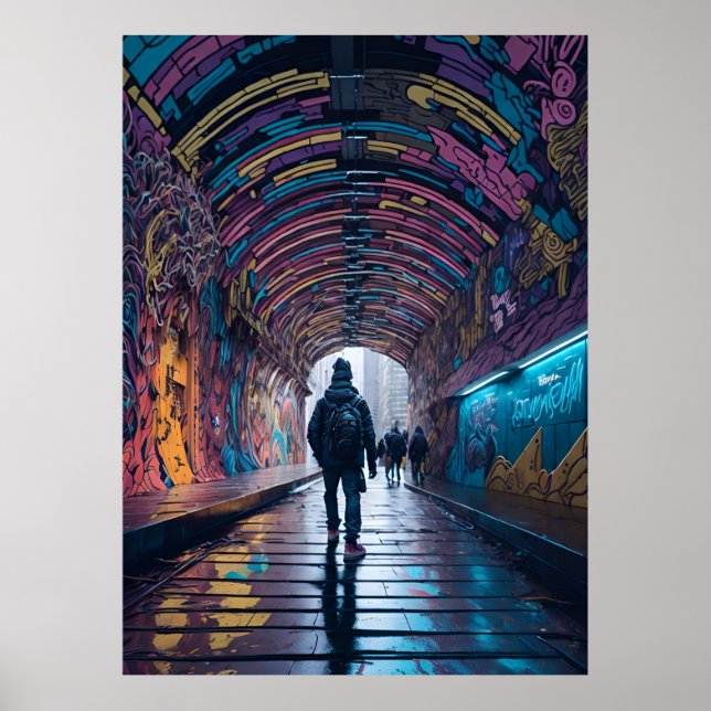 Poster Túnel De grafite De Arte (Frente)