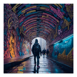 Póster Túnel De grafite De Arte