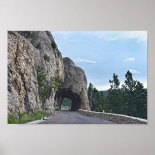Poster Túnel de Hood, Agulha Highway, Dakota do Sul