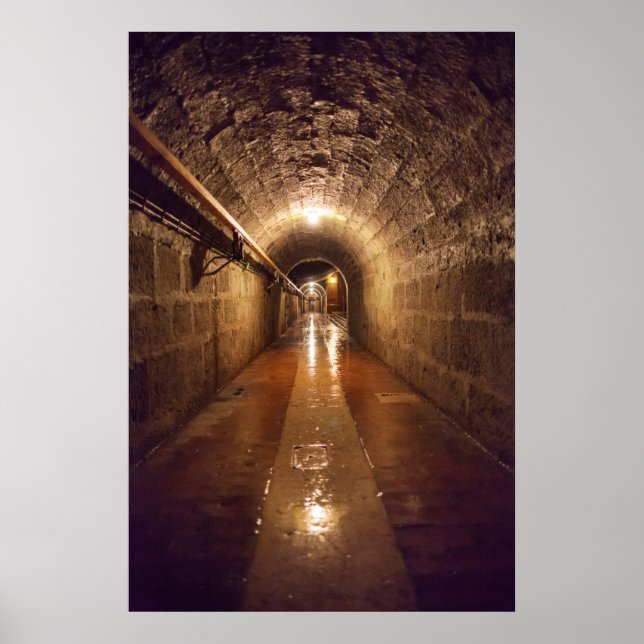 Poster Túnel de minas de sal com baixo nível (Frente)