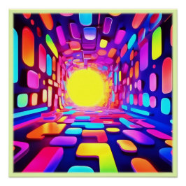 Póster Túnel de Neon: Viagem Psicodélica