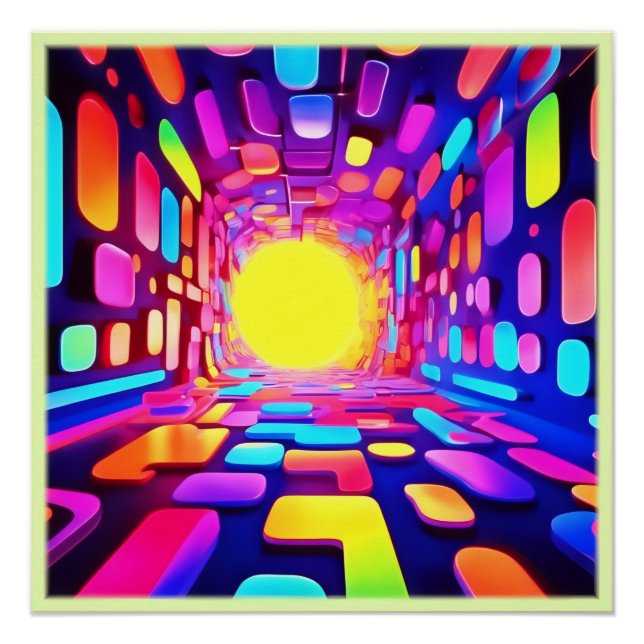 Póster Túnel de Neon: Viagem Psicodélica (Frente)