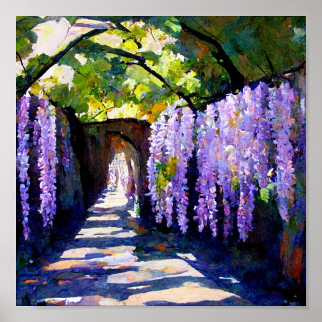 Poster Túnel de Wisteria (Frente)