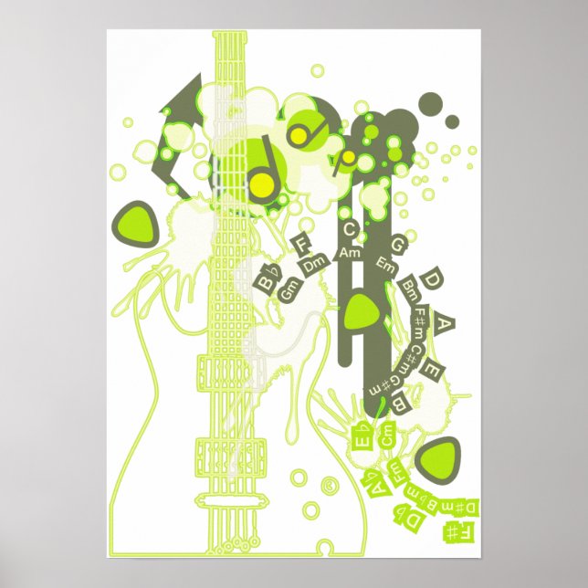 POSTER TUNES DE POP GUITAR (Frente)