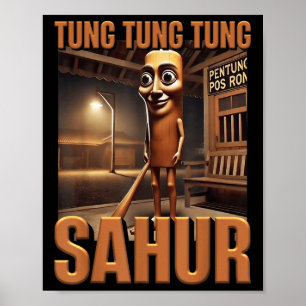 Poster Tung Tung Tung Sahur Ai Monster Italiano Brainrot