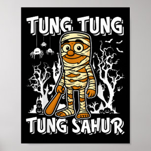Poster Tung Tung Tung Sahur Halloween Múmia Cérebro Itali