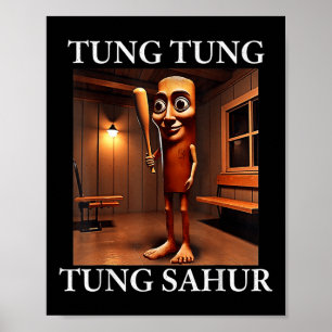Poster Tung Tung Tung Sahur Itália Brainrot Meme Engraçad