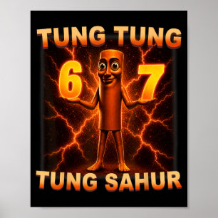 Poster Tung Tung Tung Sahur Six Seven 67 Meme Para Crianç