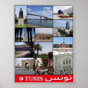 Poster Tunisi - Mosaico - Tunísia -