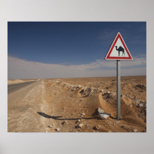 Póster Tunísia, Área Ksour, Ksar Ghilane, Oleoduto