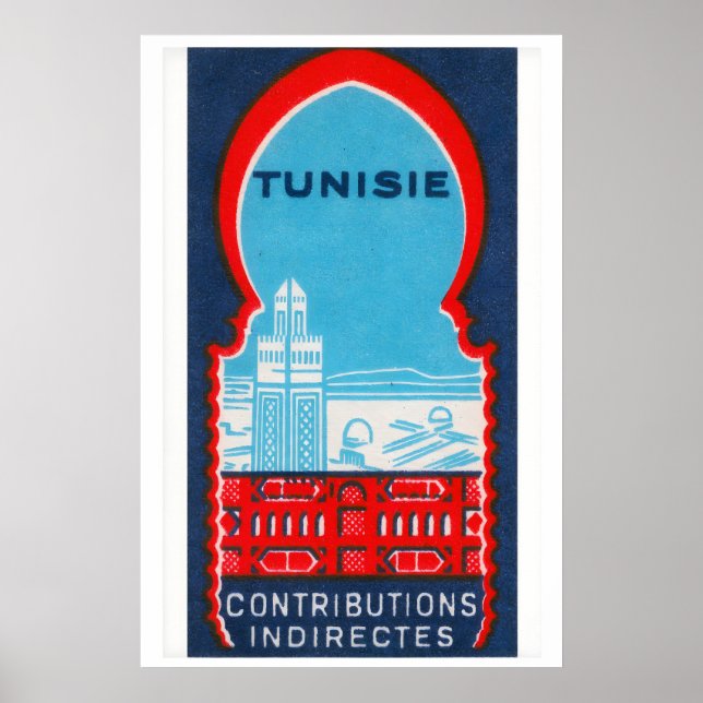 Poster Tunisia - Matchbox Print - Sweden Wall Art (Frente)