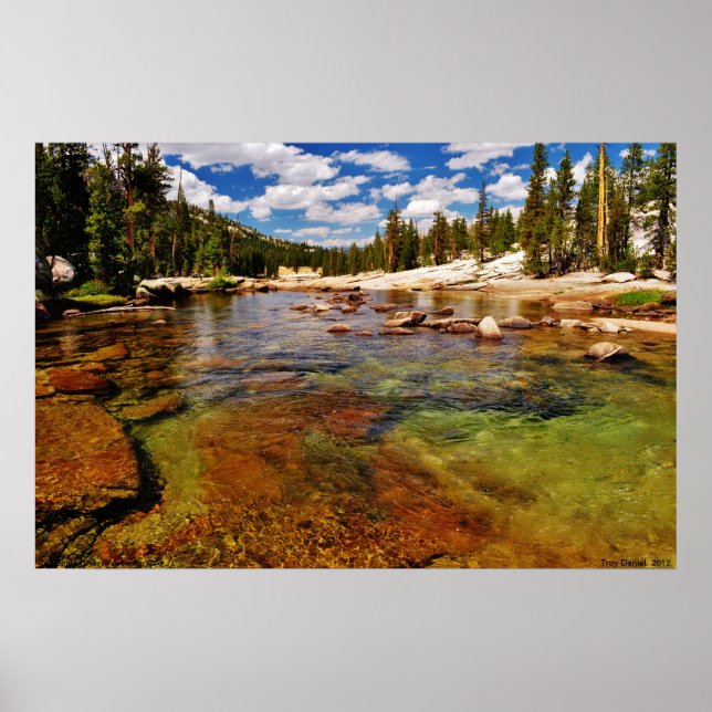 Póster Tuolumne River, Tuolumne Meadows, Yosemite. (Frente)