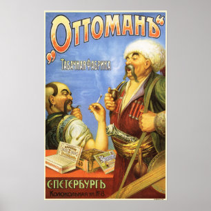 Poster Turco OTTOMAN Cigarette Vintage Advert