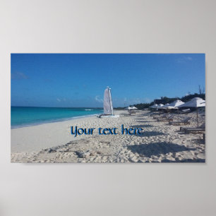 Poster Turcos e praia de Caicos