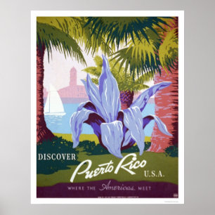 Póster Turismo de Puerto Rico WPA 1940