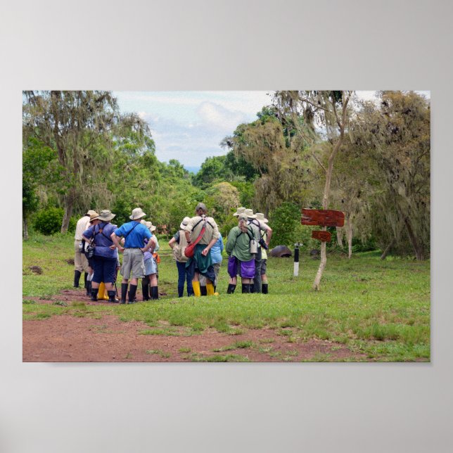 Póster Turistas das Ilhas Galápagos (Frente)