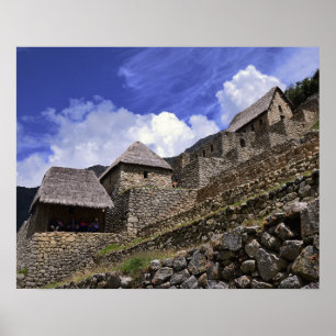 Poster Turistas em Machu Picchu