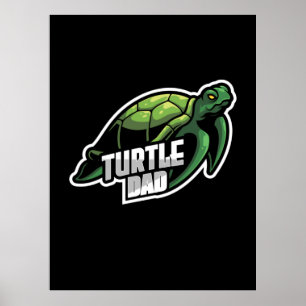 Poster Turlte Lover   Pai de tartaruga