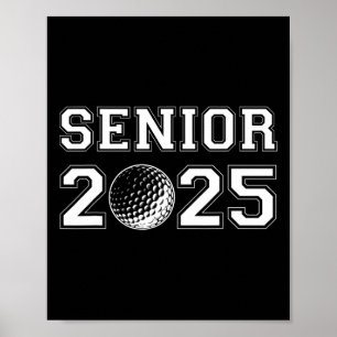 Poster Turma De 2025 Golfe Sênior Golfe Formatura Graduad
