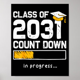 Poster Turma de 2031 Contagem Regressiva Graduando Divers