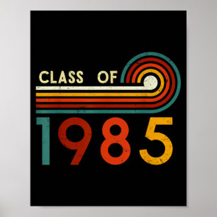 Poster Turma retrô vintage de 1985 reencontro 40º