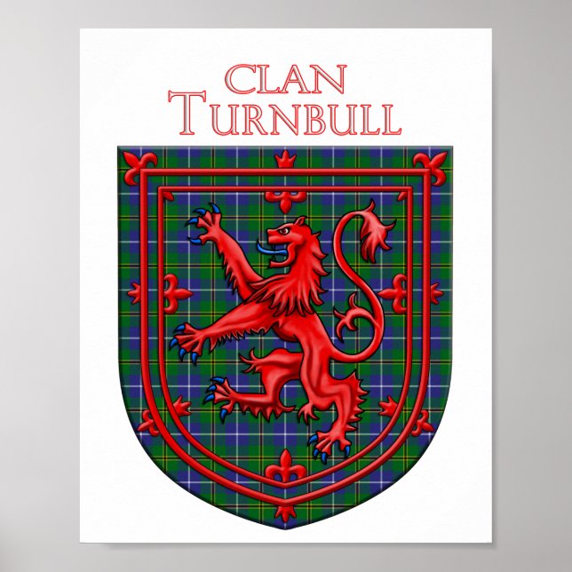 Poster Turnbull Hunando Xadrez escocesa de Tartan (Frente)