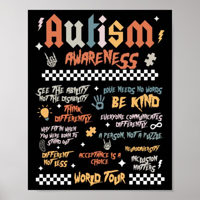 Poster Turnê Mundial do Autismo  (Frente)