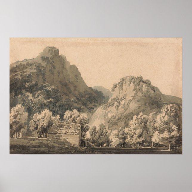 Poster Turner - Cachoeira de Lodore Cumberland (Frente)
