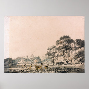 Poster Turner - Castelo de Windsor e Parque com Deer