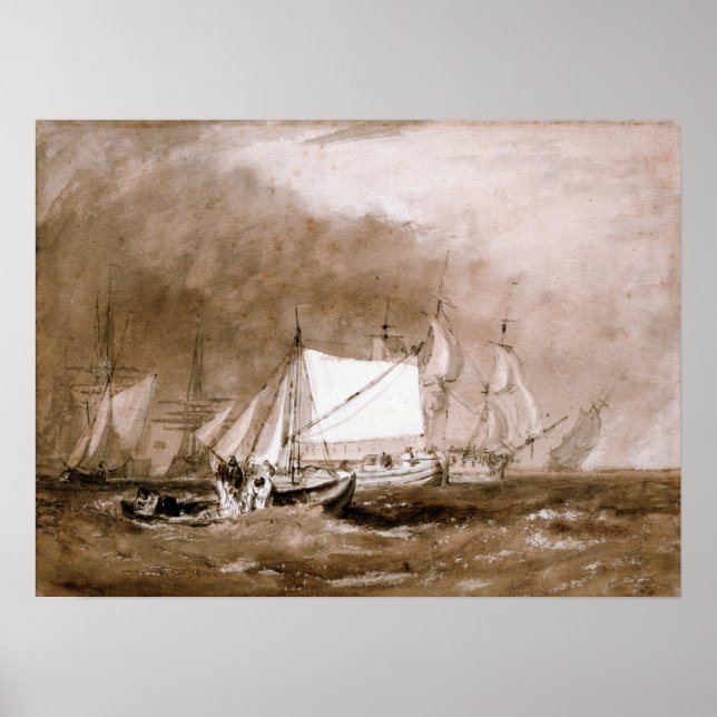 Poster Turner - Cena de Envio com Pescadores (Frente)