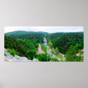 Póster Turner Falls Area Bird-Eye View - I (Color Satu)