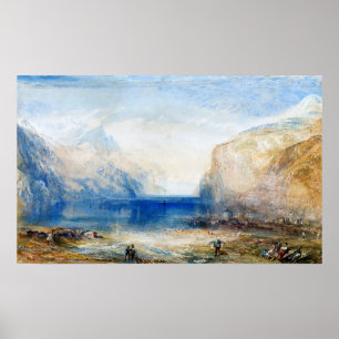 Poster Turner - Manhã Fluelen, Olhando Para O Lago