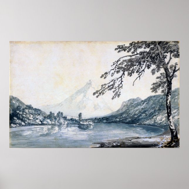 Poster Turner - No Aar Entre Unterseen e Lago de Brienz (Frente)