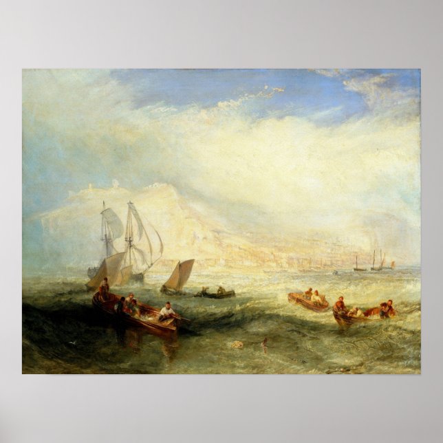 Poster Turner - Pesca com Linha ao Largo de Hastings (Frente)