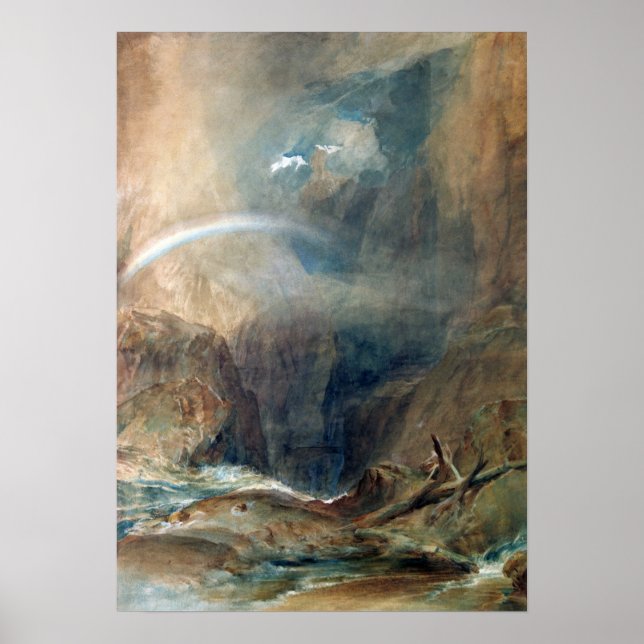 Poster Turner - Ponte do Diabo, Passo de São Gotardo (Frente)