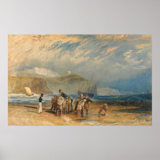 Poster Turner - Porto de Folkestone e Costa até Dover (Frente)