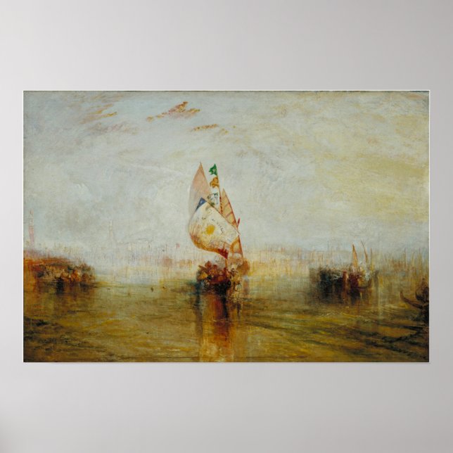 Poster Turner - Sol de Veneza Indo para o Mar (Frente)