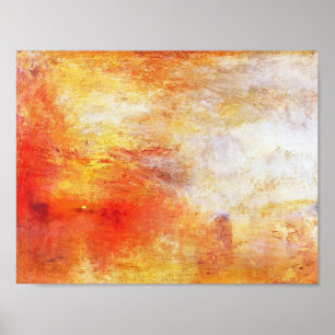 Póster Turner Sun A Passar Por Uma Paisagem De Abstrato L