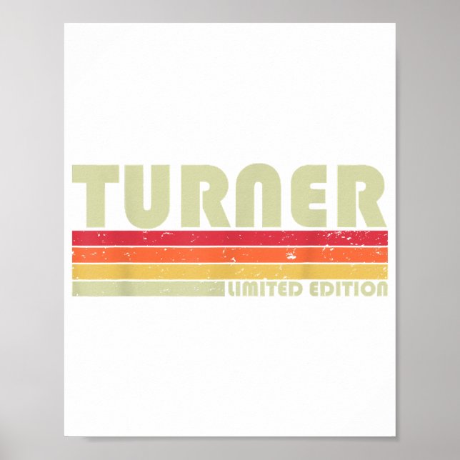 Poster TURNER Título de Trabalho Profissão Engraçado Aniv (Frente)